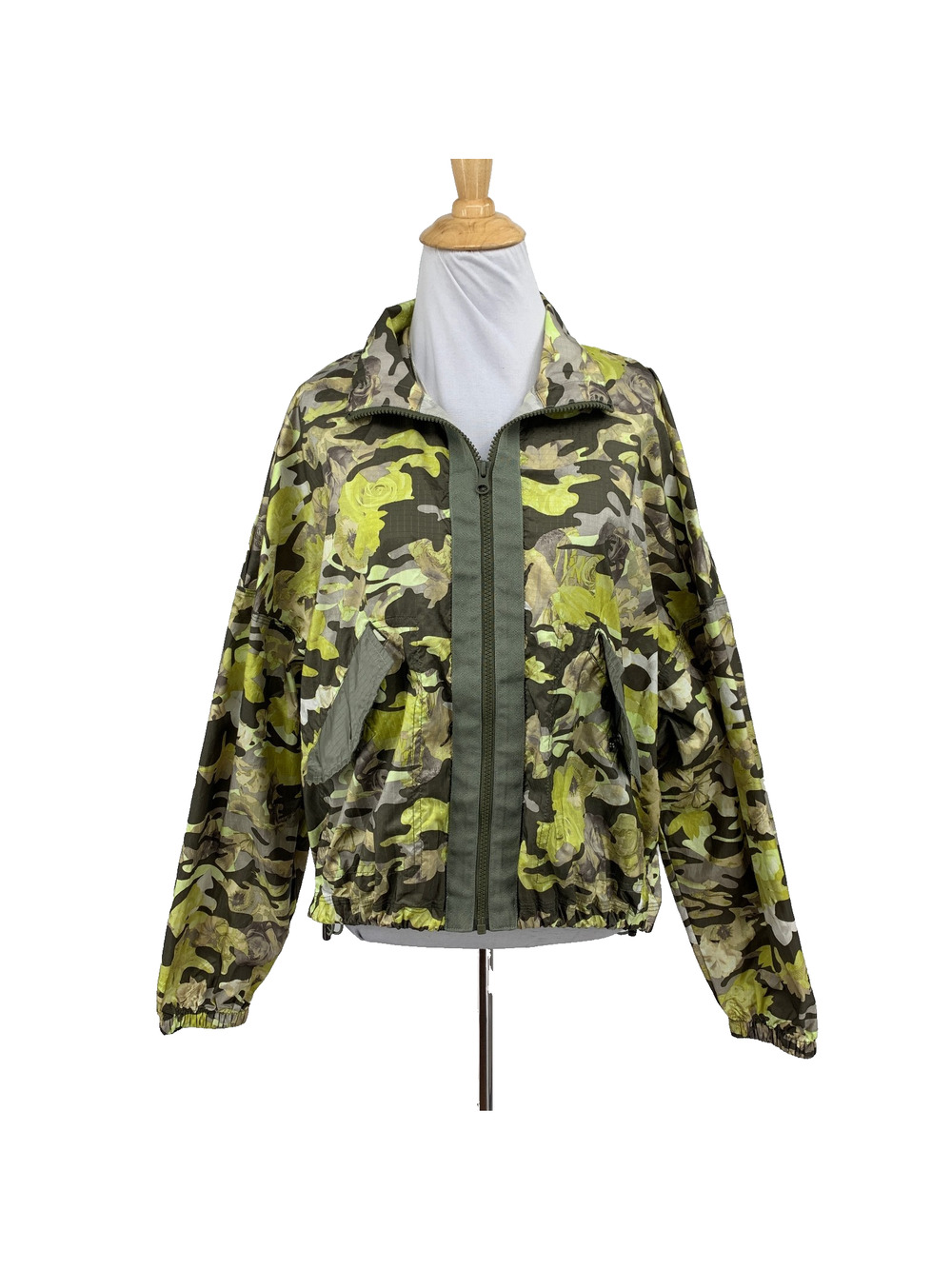 Nike Jacket Womens S Small Sportswear Woven Full Zip Floral Camo Windbreaker